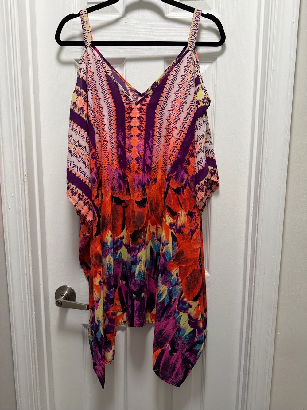 Worthington Multicolor Cold-Shoulder Camisole — Orange, Purple, Pink